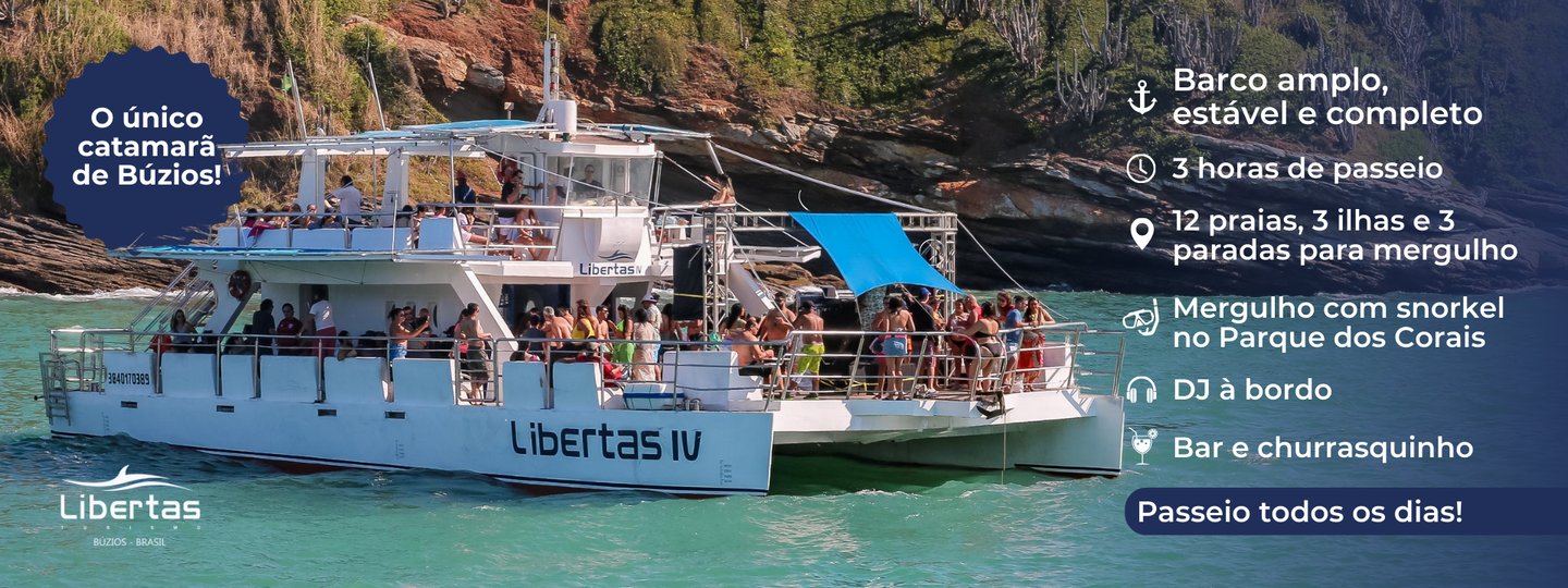 Passeio de barco - Catamarã - Búzios